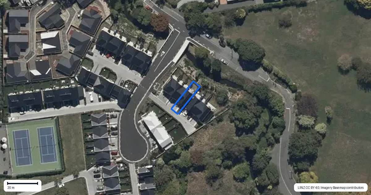 Property context map for 4/1 Matata Place, Dallington, Christchurch