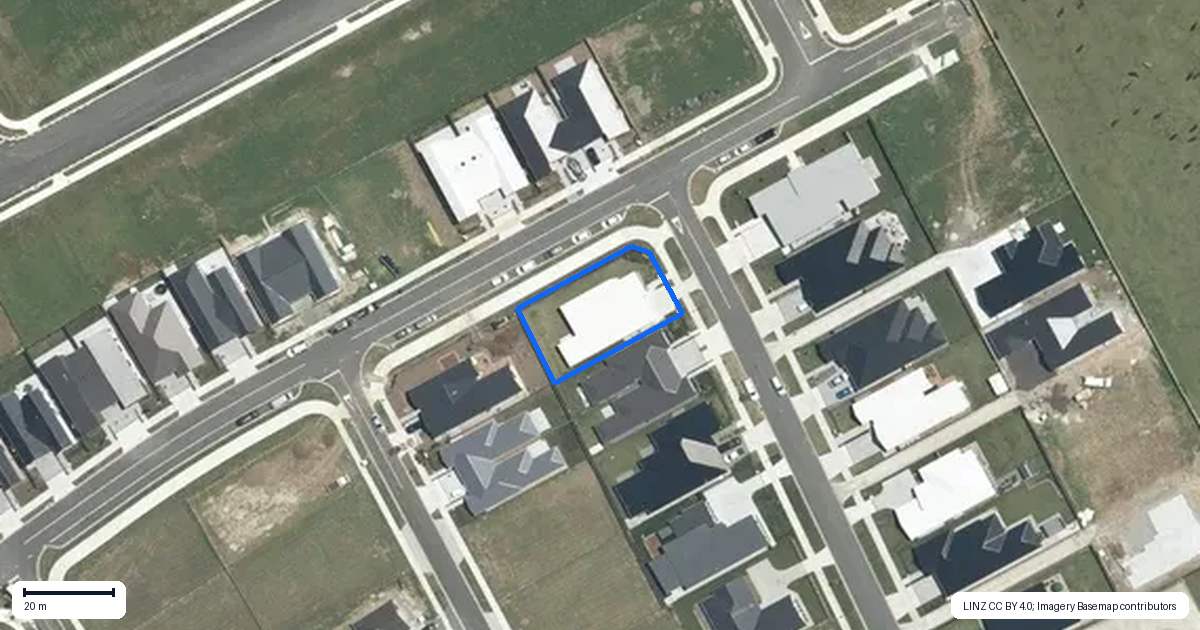 Property context map for 21 Evans Street, Morrinsville