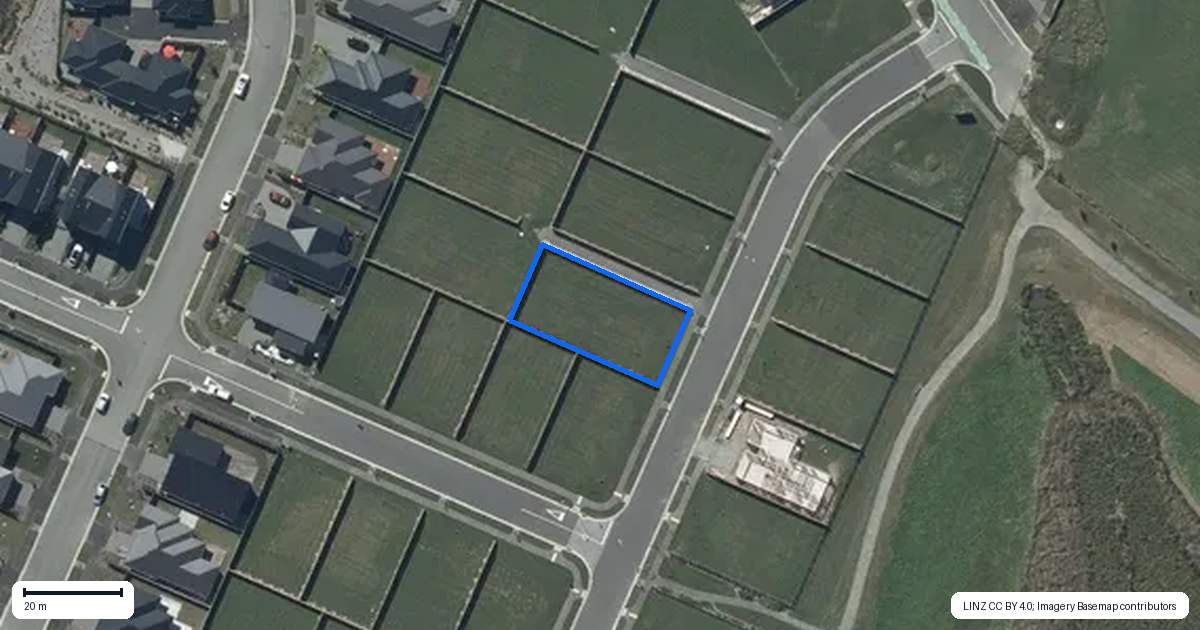 Property context map for 18 Creekside Drive, Halswell, Christchurch
