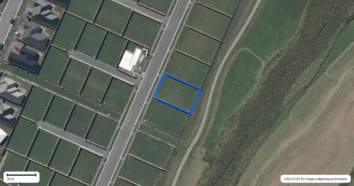 Property context map for 23 Creekside Drive, Halswell, Christchurch