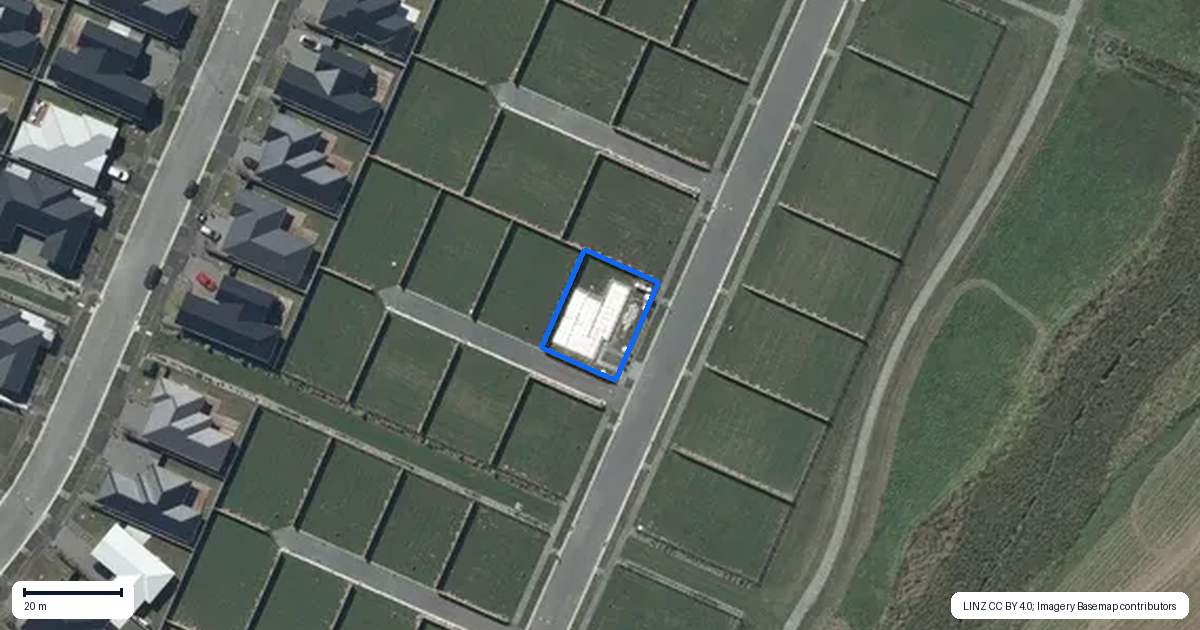 Property context map for 36 Creekside Drive, Halswell, Christchurch