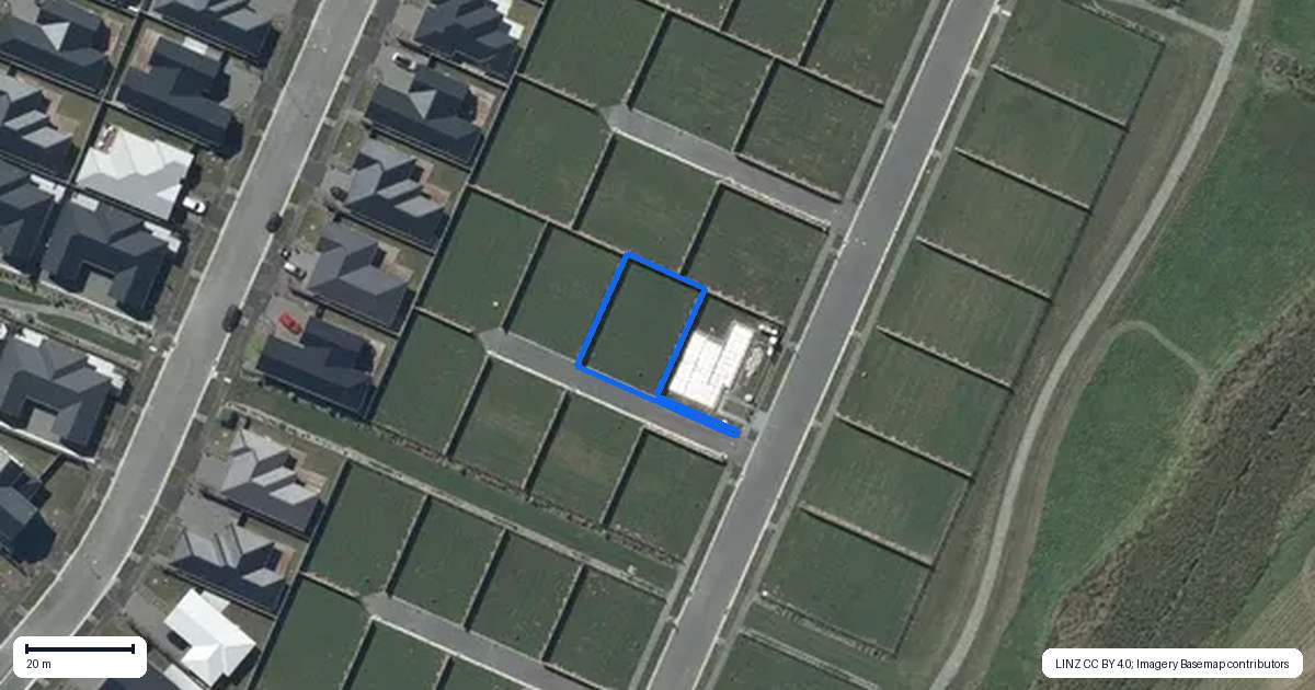 Property context map for 38 Creekside Drive, Halswell, Christchurch