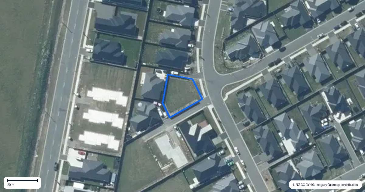 Property context map for 33 Sanders Way, Rolleston