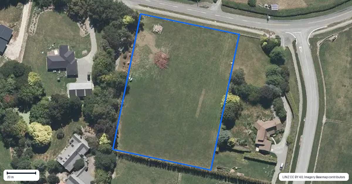 Property context map for 235 Woodend Beach Road, Woodend