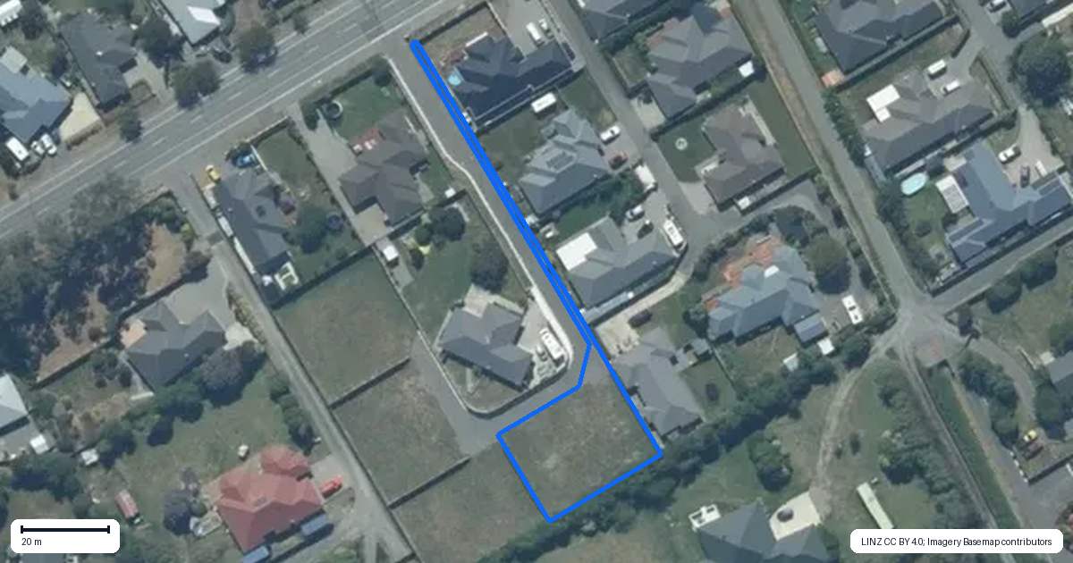 Property context map for 109A Lowes Road, Rolleston