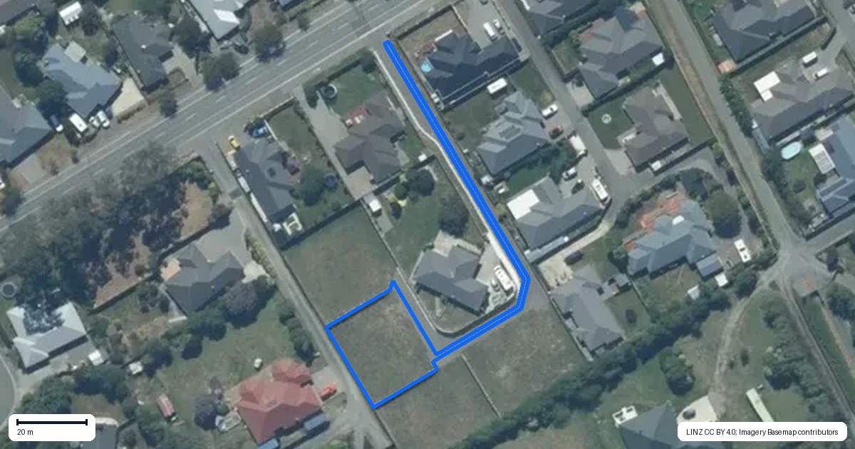 Property context map for 109C Lowes Road, Rolleston