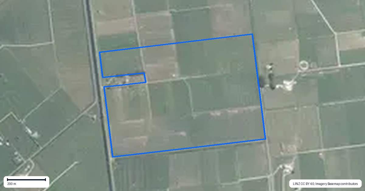 Property context map for 220 Wharere Road, Pongakawa