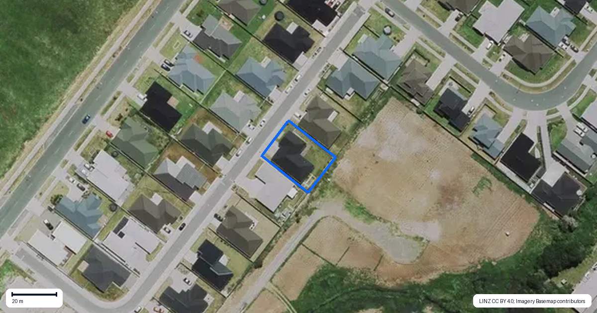 Property context map for 20 Korako Lane, Baverstock, Hamilton