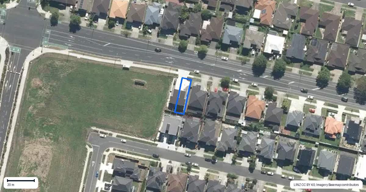 Property context map for 85B Stancombe Road, Flat Bush, Auckland