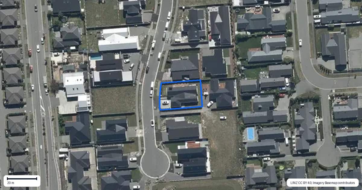 Property context map for 19 Perehia Mews, Marshland, Christchurch