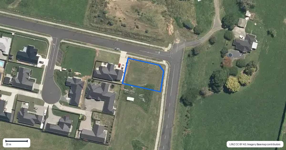 Property context map for 105 Sequoia Drive, Te Awamutu