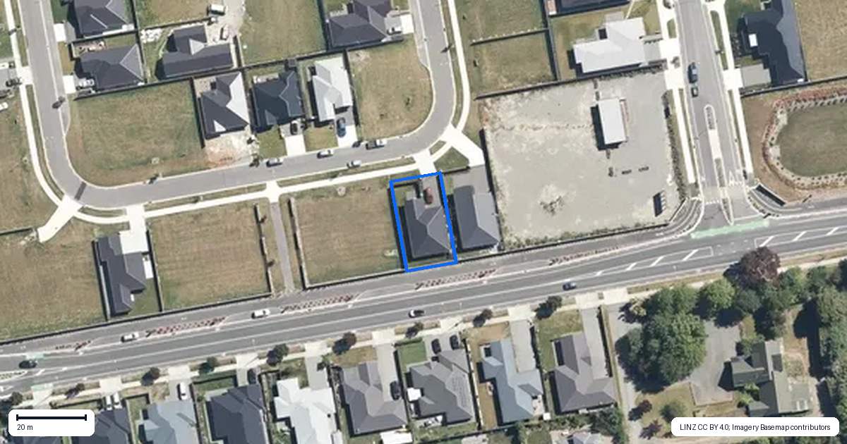 Property context map for 15 Hanmer Crescent, Rangiora