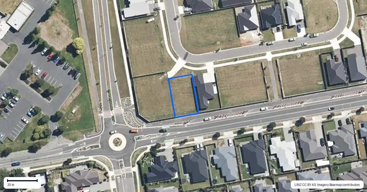 Property context map for 27 Hanmer Crescent, Rangiora