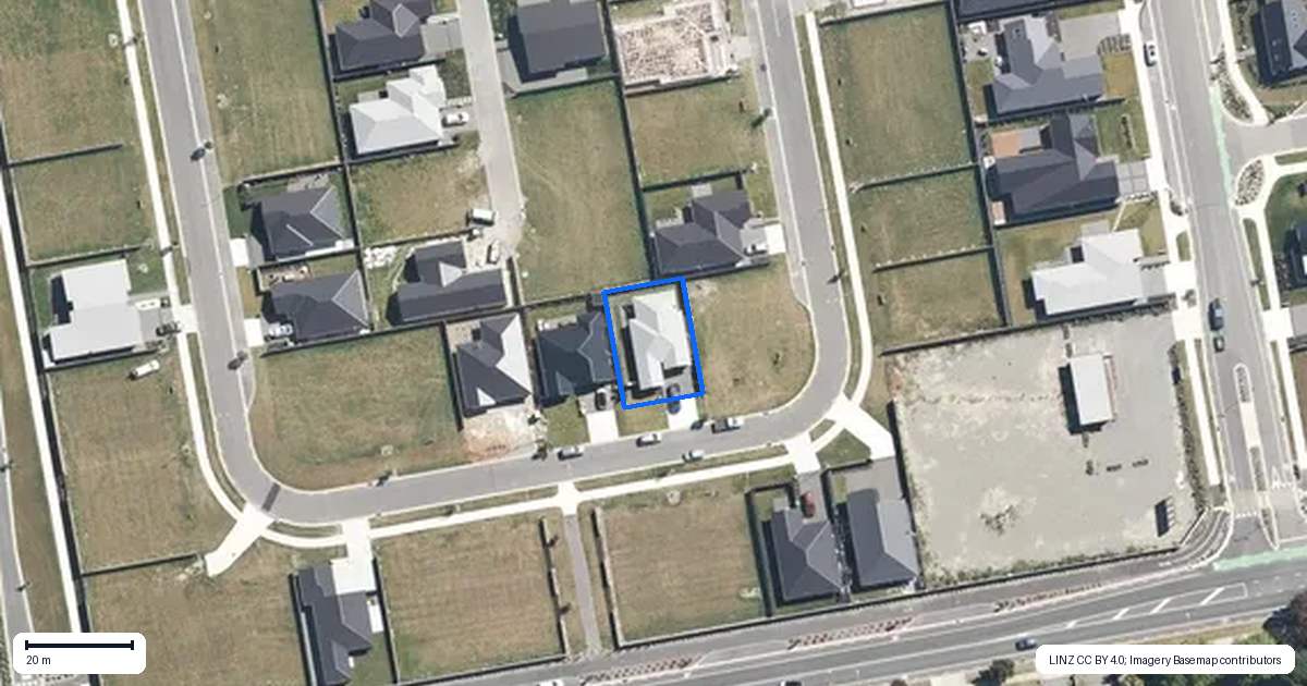 Property context map for 12 Hanmer Crescent, Rangiora