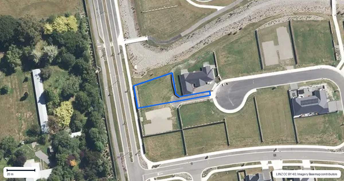 Property context map for 13 Brandon Close, Rangiora