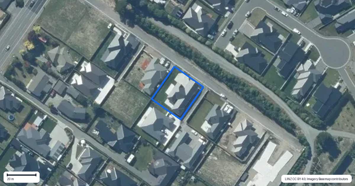 Property context map for 14 Legends Lane, Rolleston