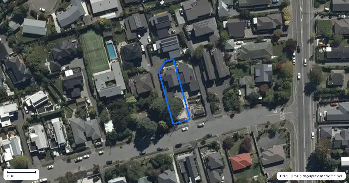 Property context map for 5A Taylors Avenue, Bryndwr, Christchurch