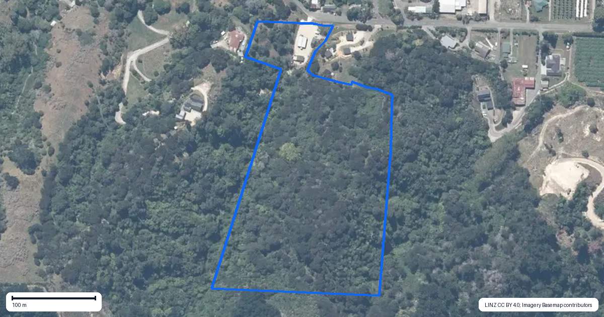 Property context map for 95 Dehra Doon Road, Riwaka, Motueka