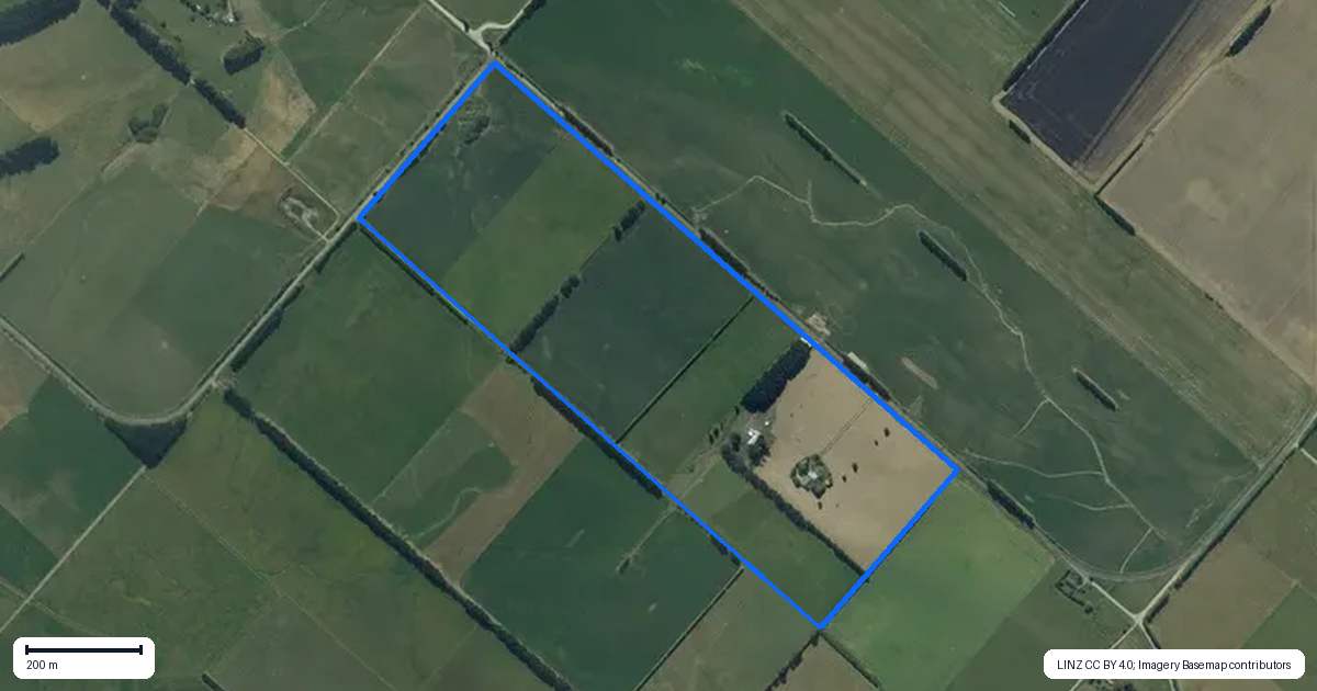 Property context map for 581 Nine Mile Road, Riversdale