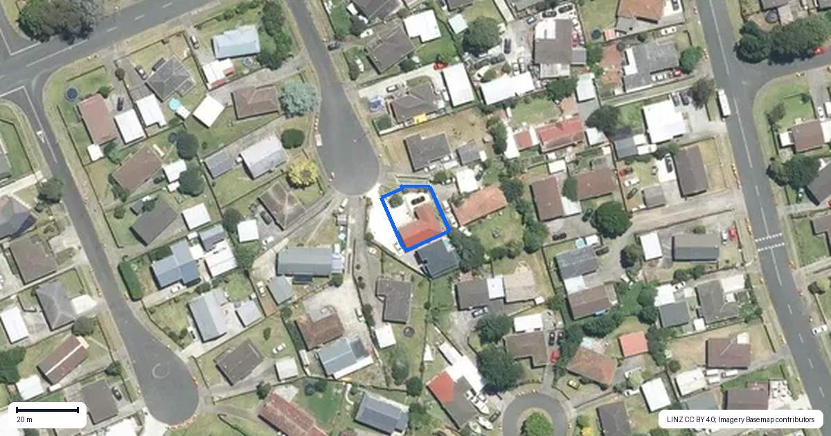 Property context map for 12 Kern Place, Manurewa, Auckland