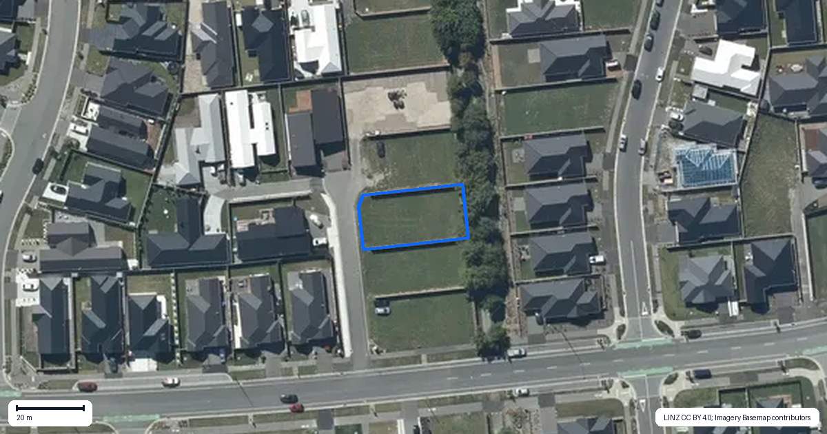 Property context map for 6 Baker Estate Lane, Halswell, Christchurch