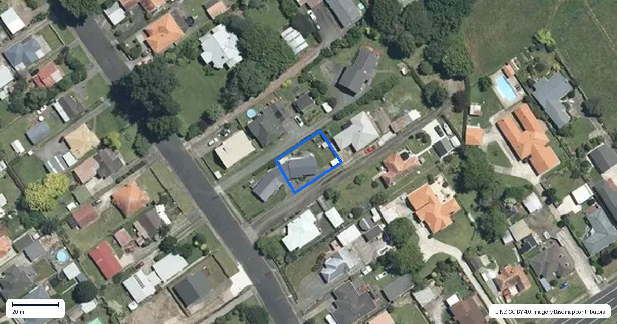 Property context map for 14A George Street, Morrinsville
