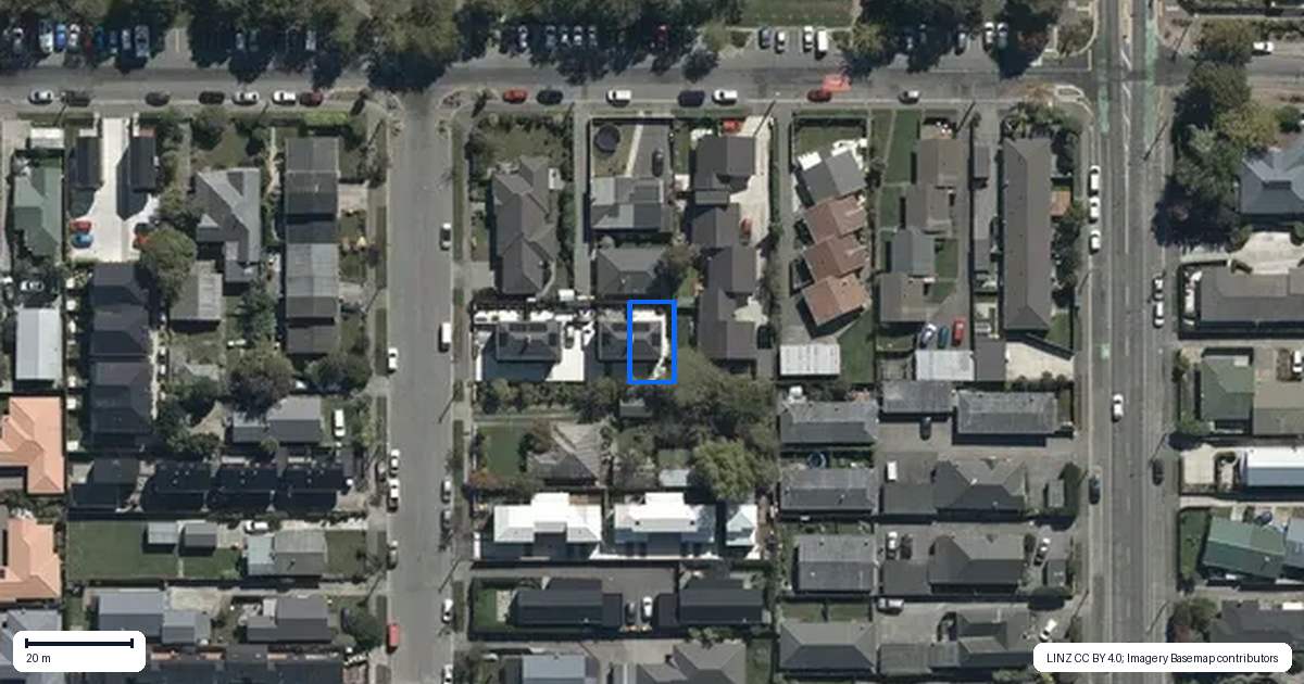 Property context map for 4/36 Allard Street, Edgeware, Christchurch