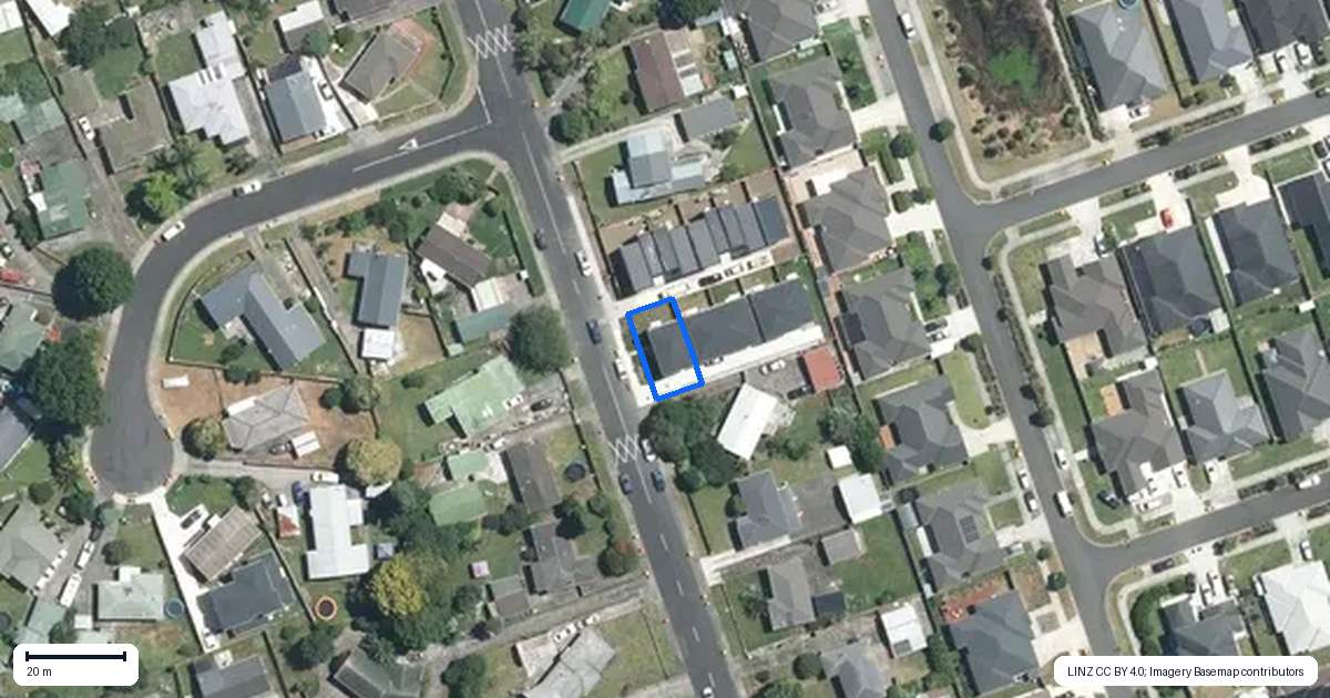 Property context map for 17A Brightwell Street, Papakura