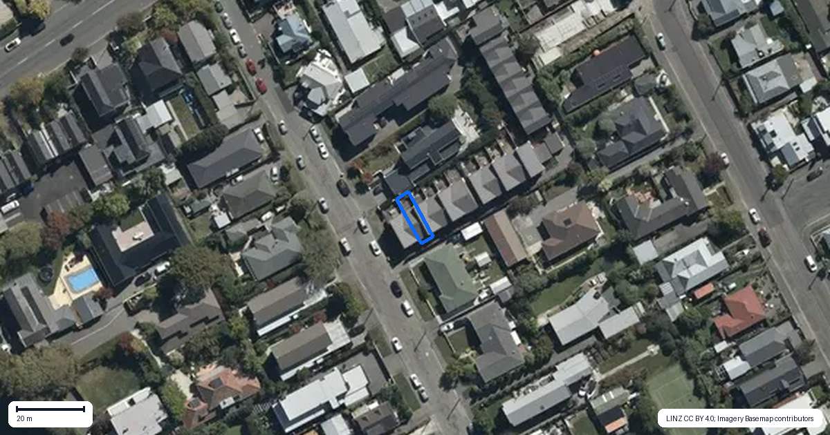 Property context map for 2/24 Devonport Lane, St Albans, Christchurch