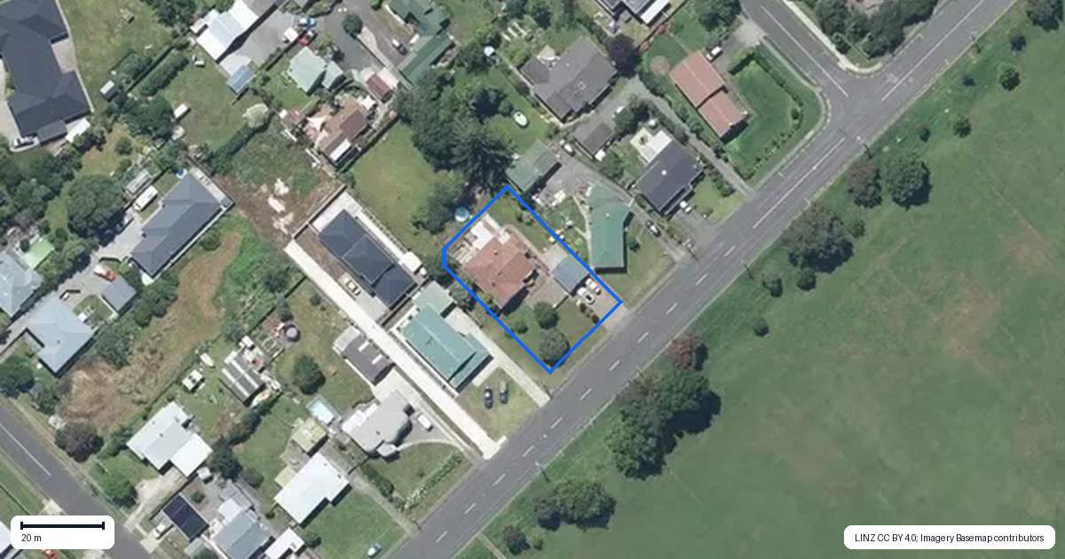 Property context map for 132 Parsons Street, Springvale, Whanganui