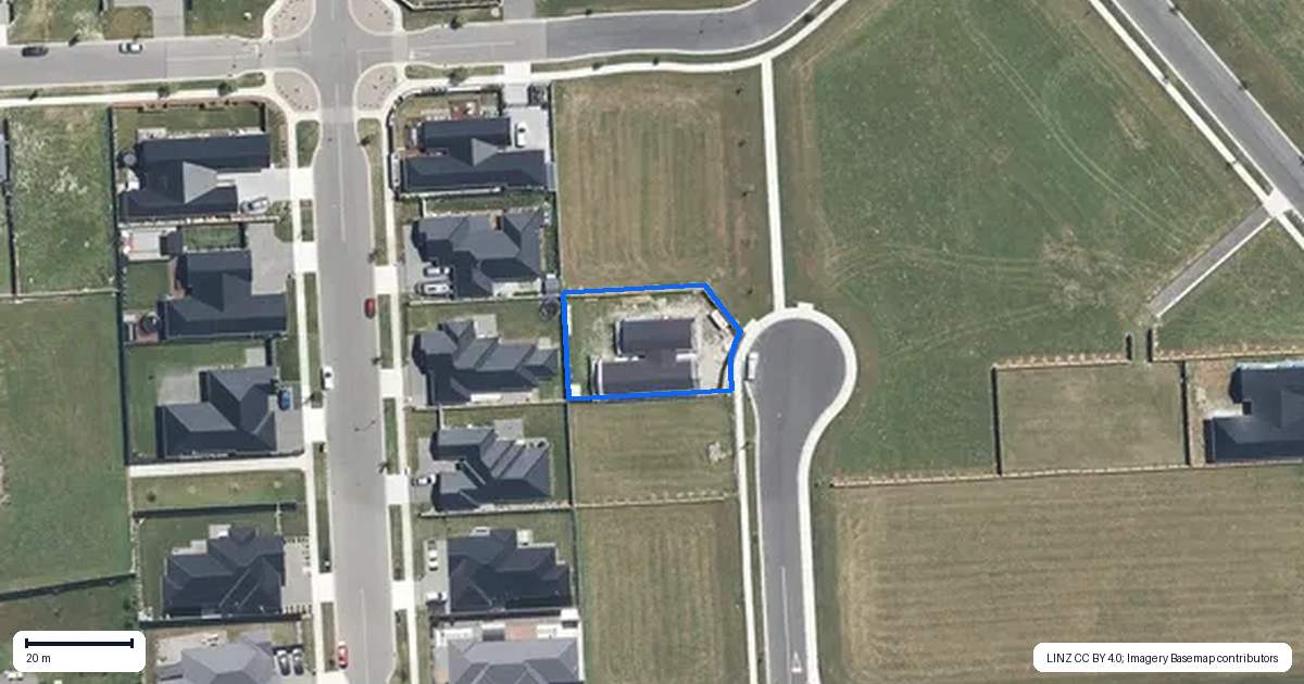 Property context map for 7 Ligget Place, Woodend