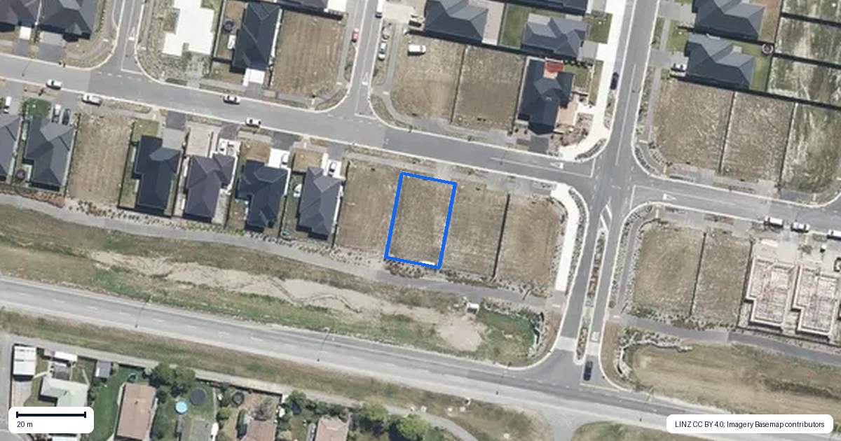 Property context map for 54 Waiotahi Road, Kaiapoi