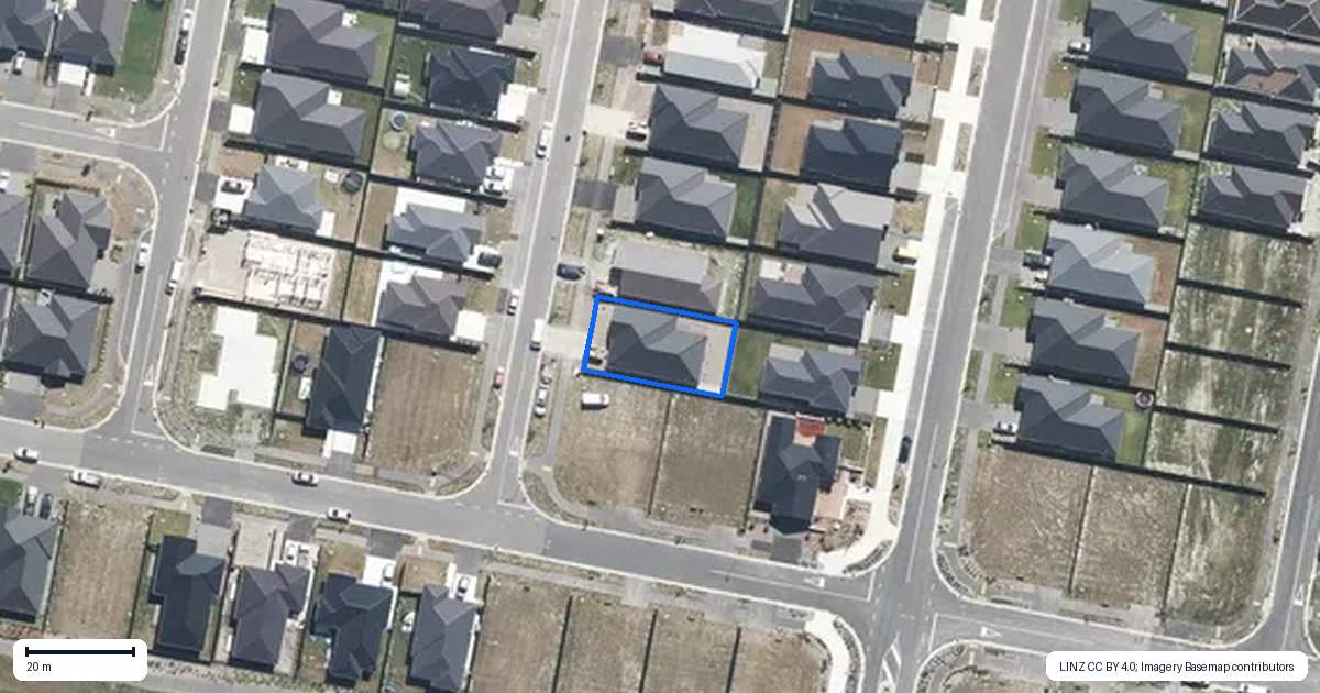 Property context map for 4 Pender Street, Kaiapoi