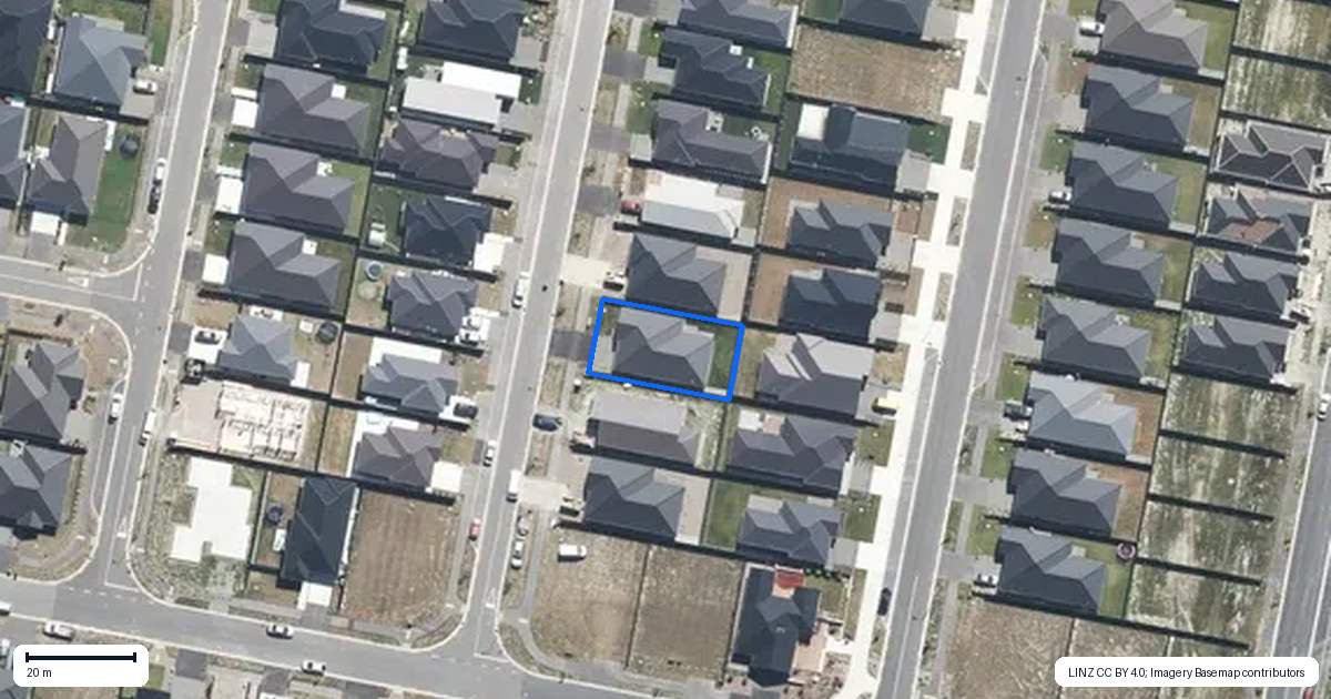 Property context map for 8 Pender Street, Kaiapoi