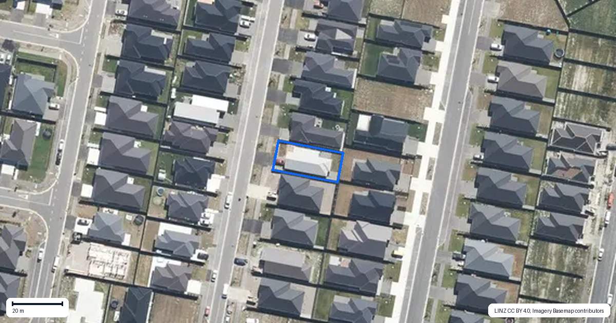 Property context map for 12 Pender Street, Kaiapoi