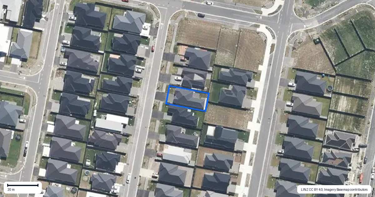 Property context map for 18 Pender Street, Kaiapoi
