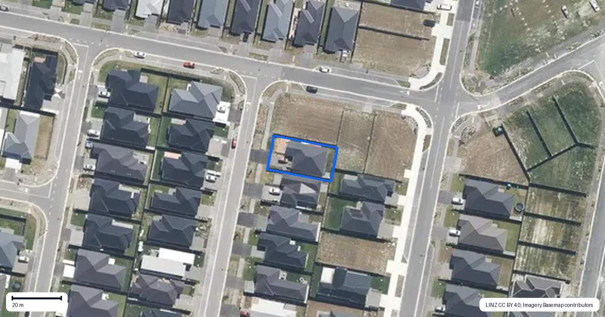 Property context map for 22 Pender Street, Kaiapoi