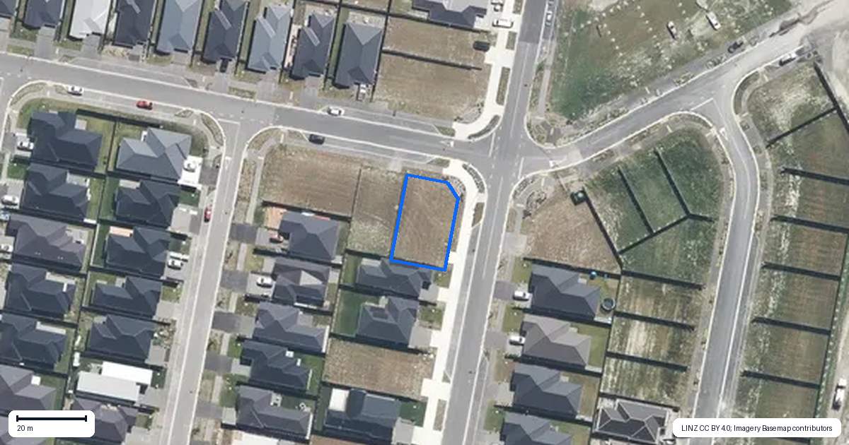 Property context map for 23 McGarry Drive, Kaiapoi