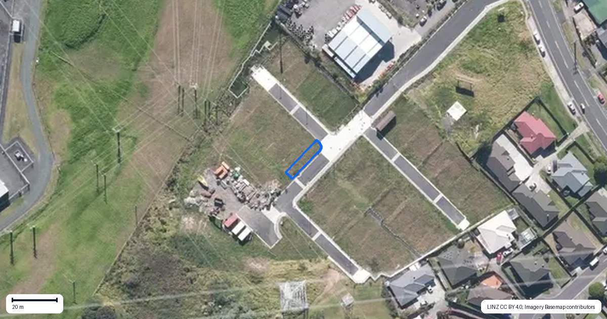 Property context map for 21 Awhi Lane, Massey, Auckland