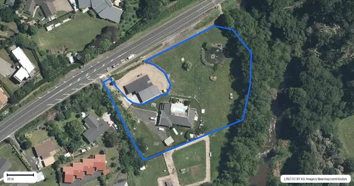 Property context map for 504 Thames Street, Morrinsville
