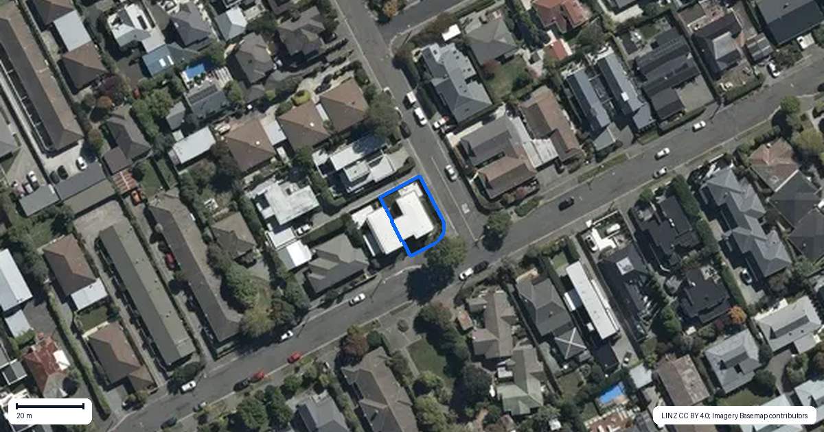Property context map for 37 Office Road, Merivale, Christchurch