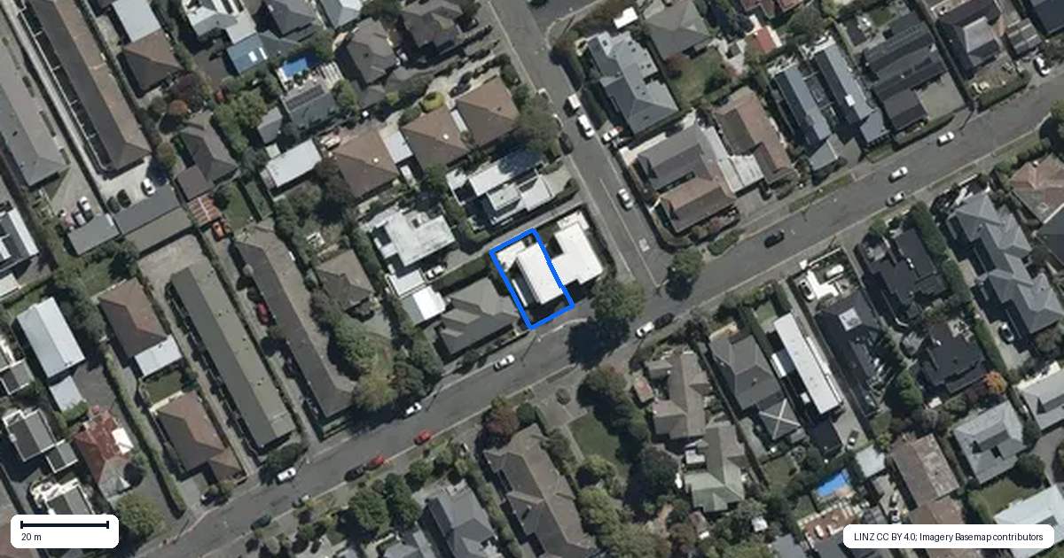 Property context map for 35 Office Road, Merivale, Christchurch