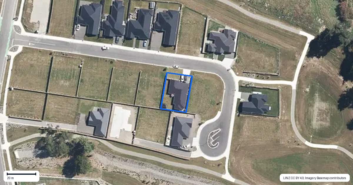 Property context map for 12 Cam Mill Place, Rangiora