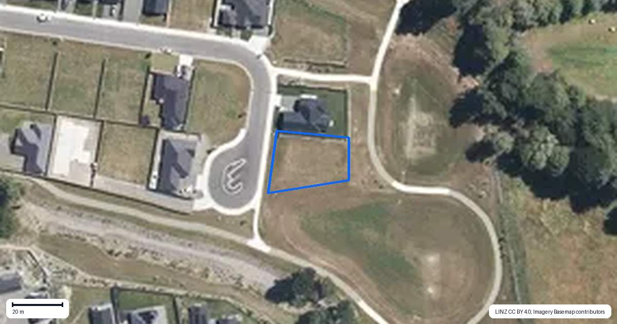 Property context map for 21 Cam Mill Place, Rangiora