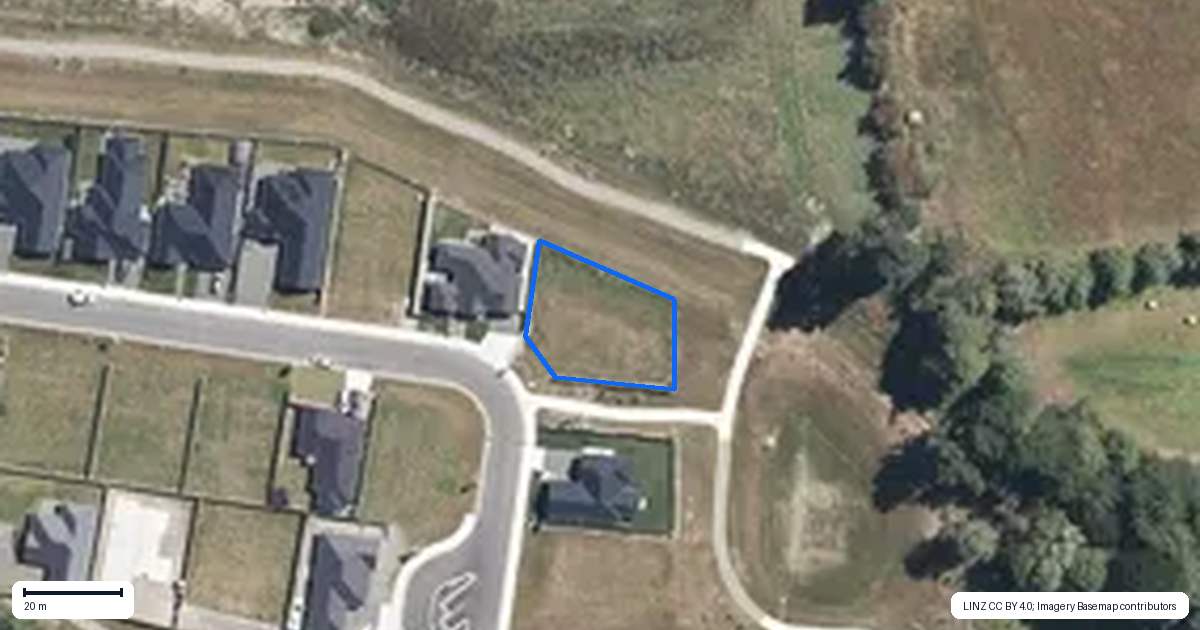Property context map for 17 Cam Mill Place, Rangiora