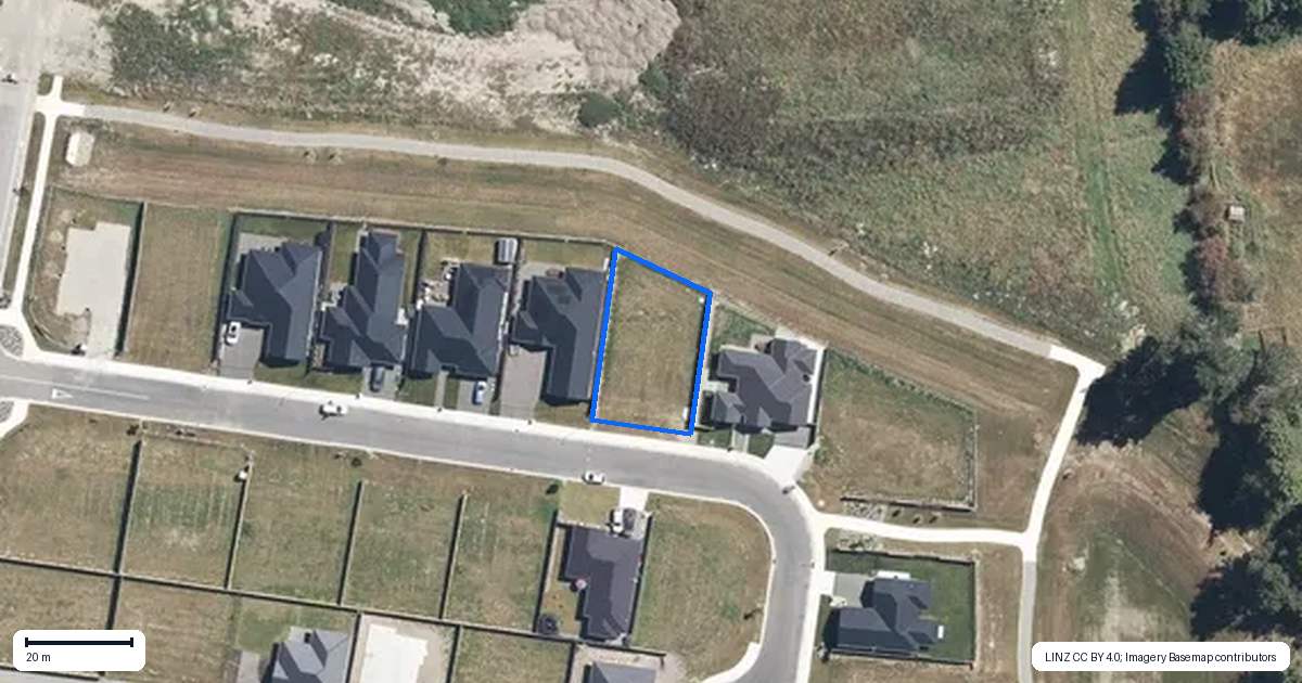Property context map for 13 Cam Mill Place, Rangiora