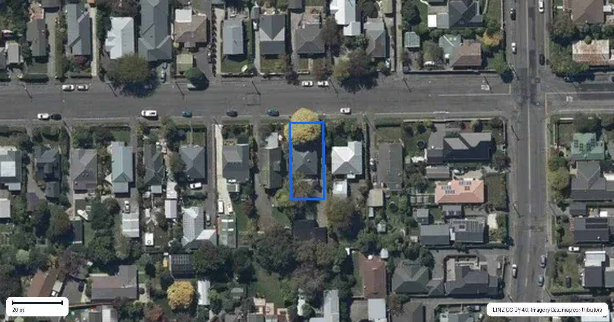 Property context map for 34 Corson Avenue, Beckenham, Christchurch