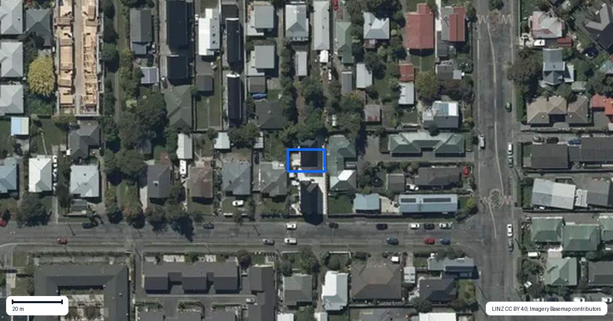 Property context map for 35C Wembley Street, Sydenham, Christchurch