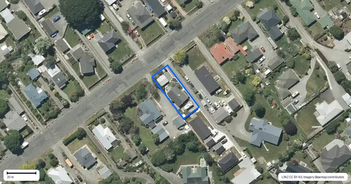 Property context map for 22 Campbell Street, Geraldine