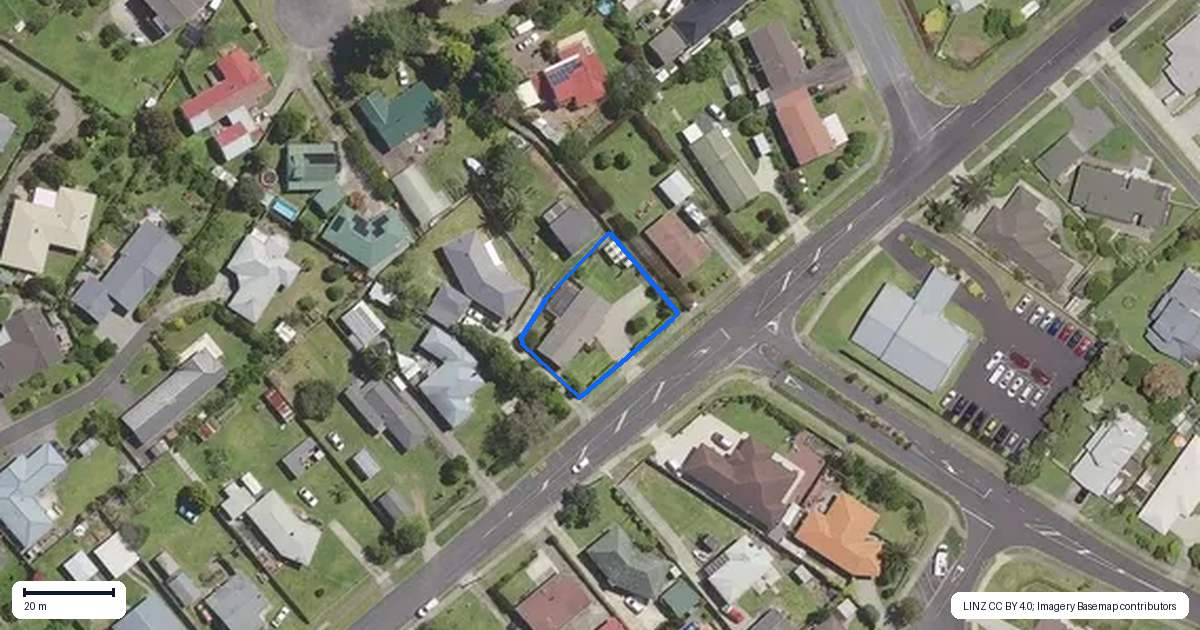 Property context map for 150A Park Road, Katikati